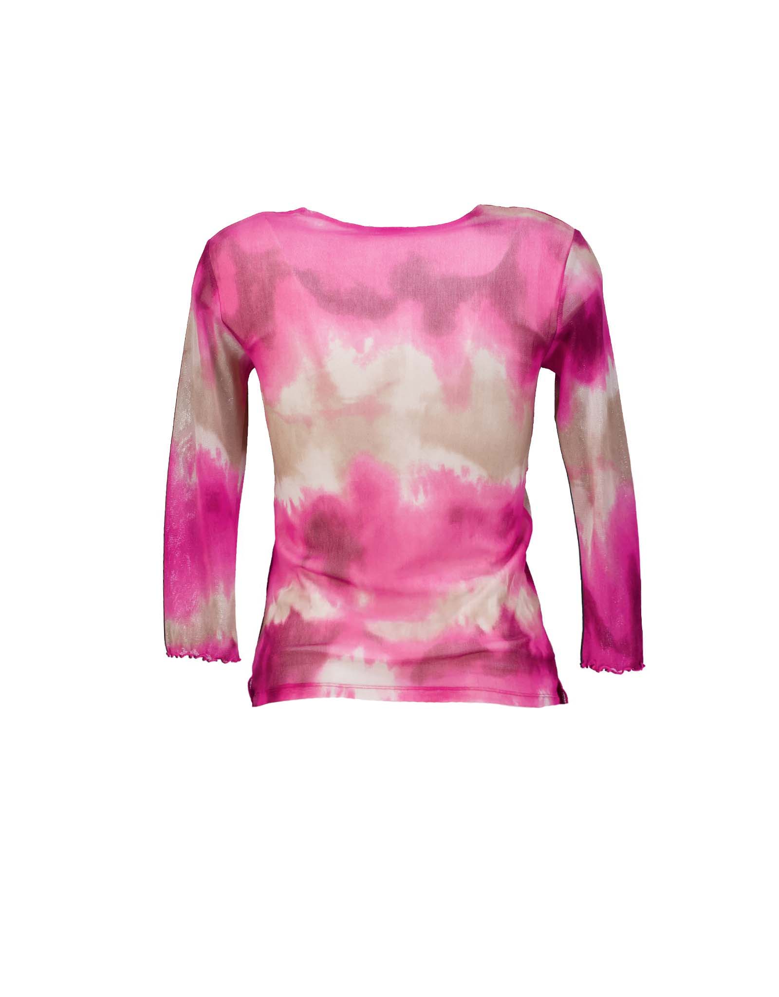 KappAhl vintage women's 00's pink print Y2K asymmetric top