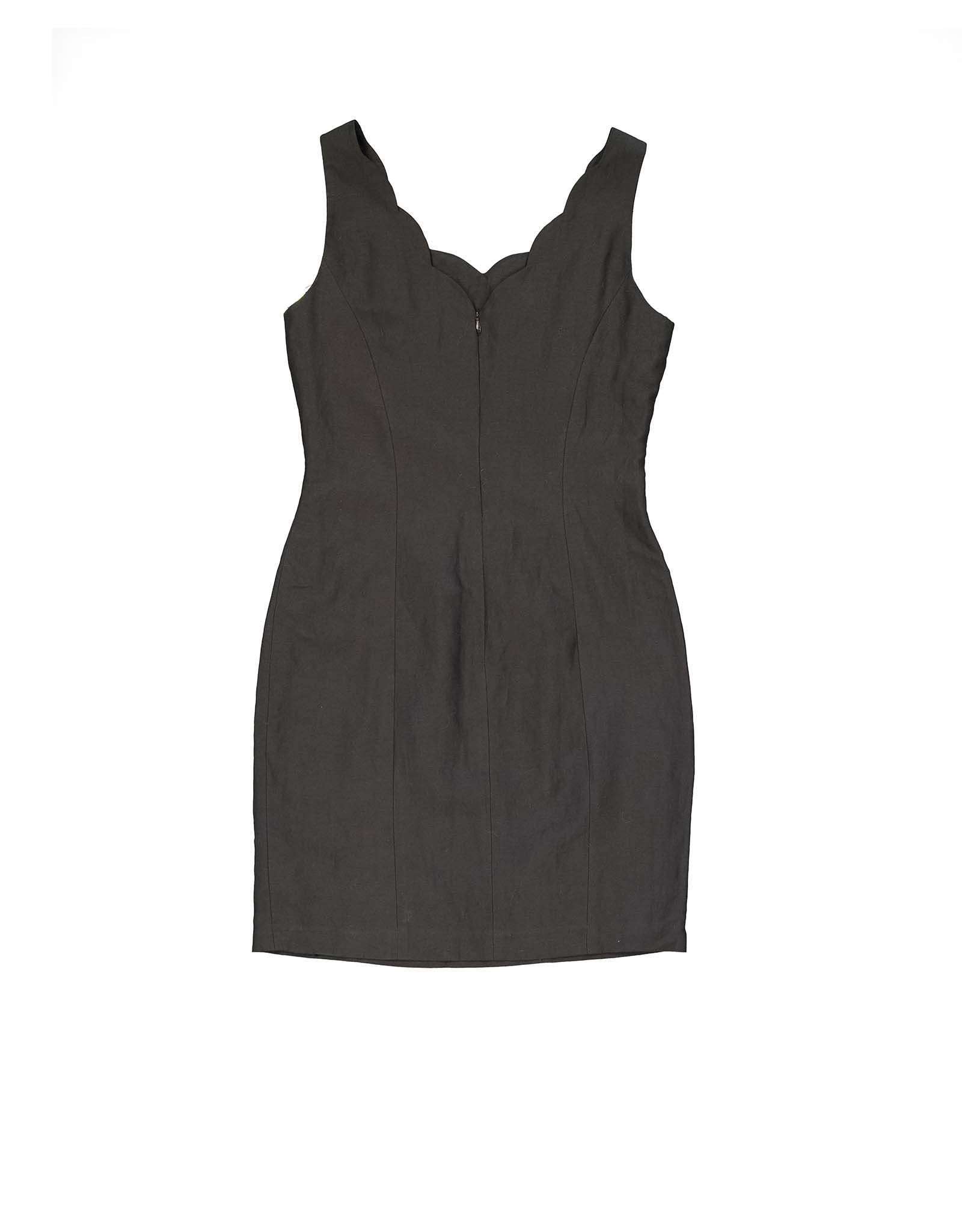 laura ashley linen dress vintage women's black silk blend When the dress code calls