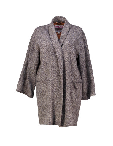 Harris Tweed vintage women's 90's gray herringbone wool jacket