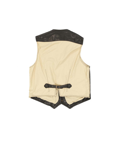 Marlboro Classics vintage men's 90's black real leather vest