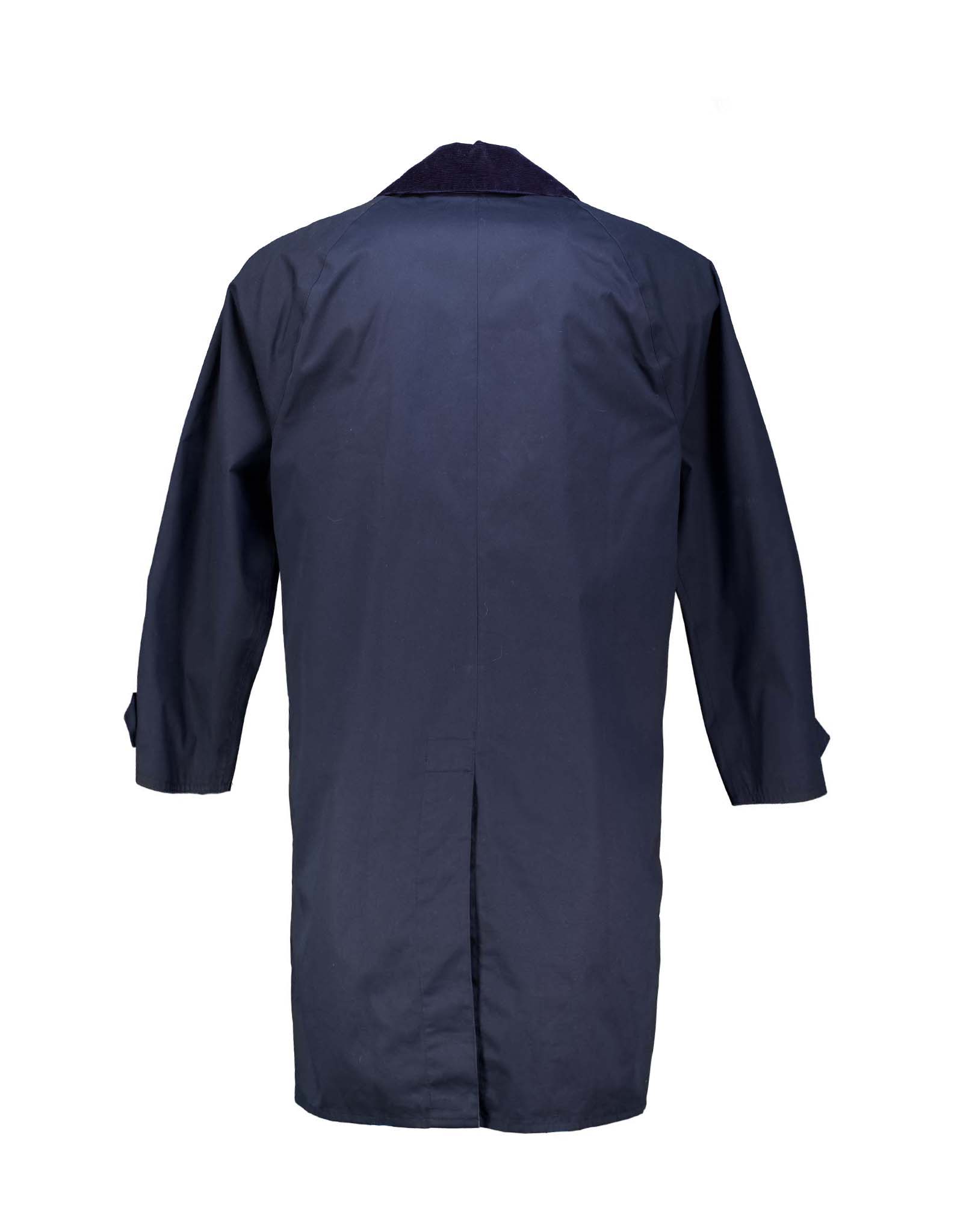 Barbour men's navy blue trench coat