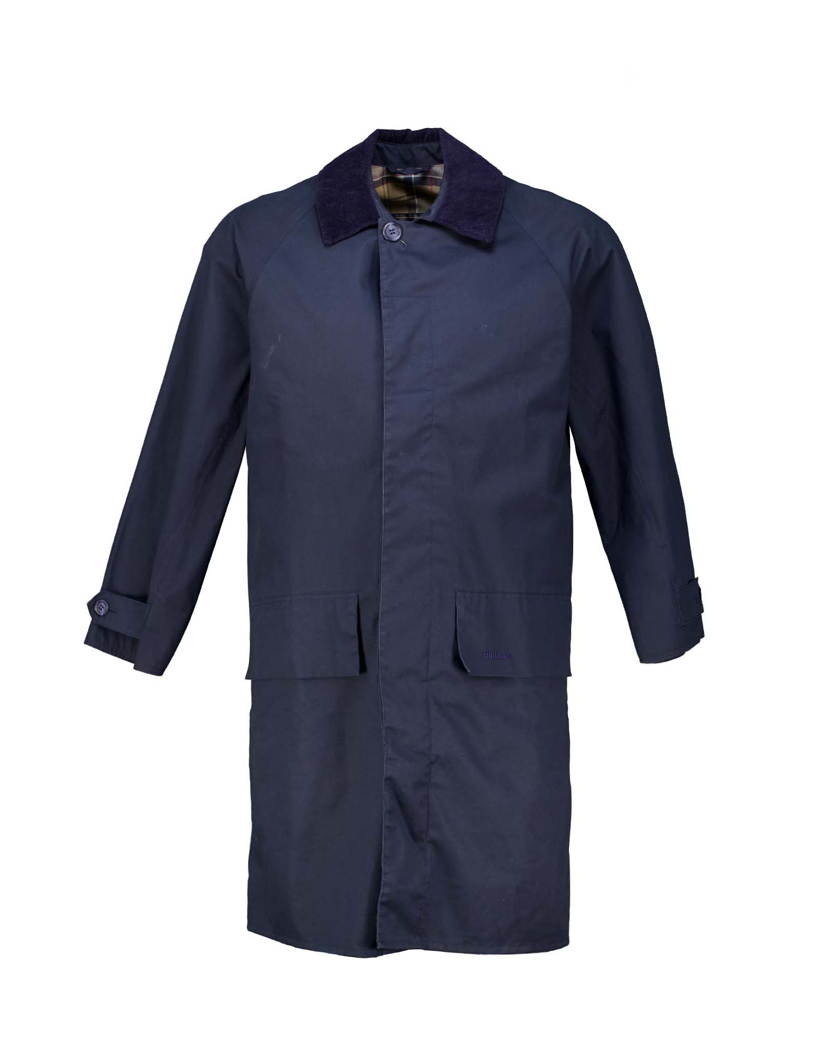 Barbour men's navy blue trench coat